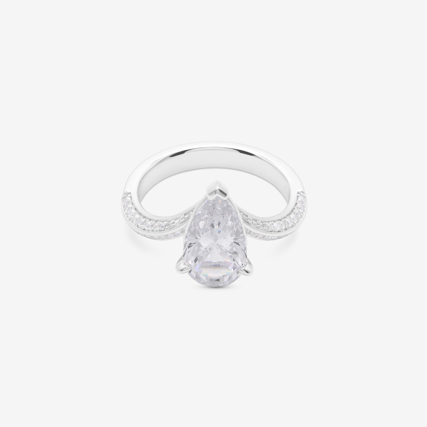 PEAR SHAPE KNIFE EDGE RING