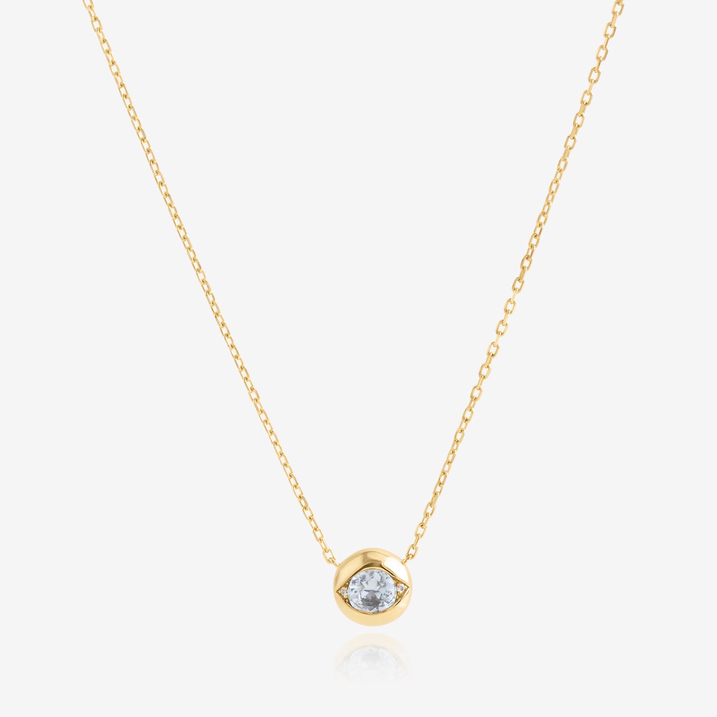 DIAMOND & SAPPHIRE EVIL EYE PENDANT