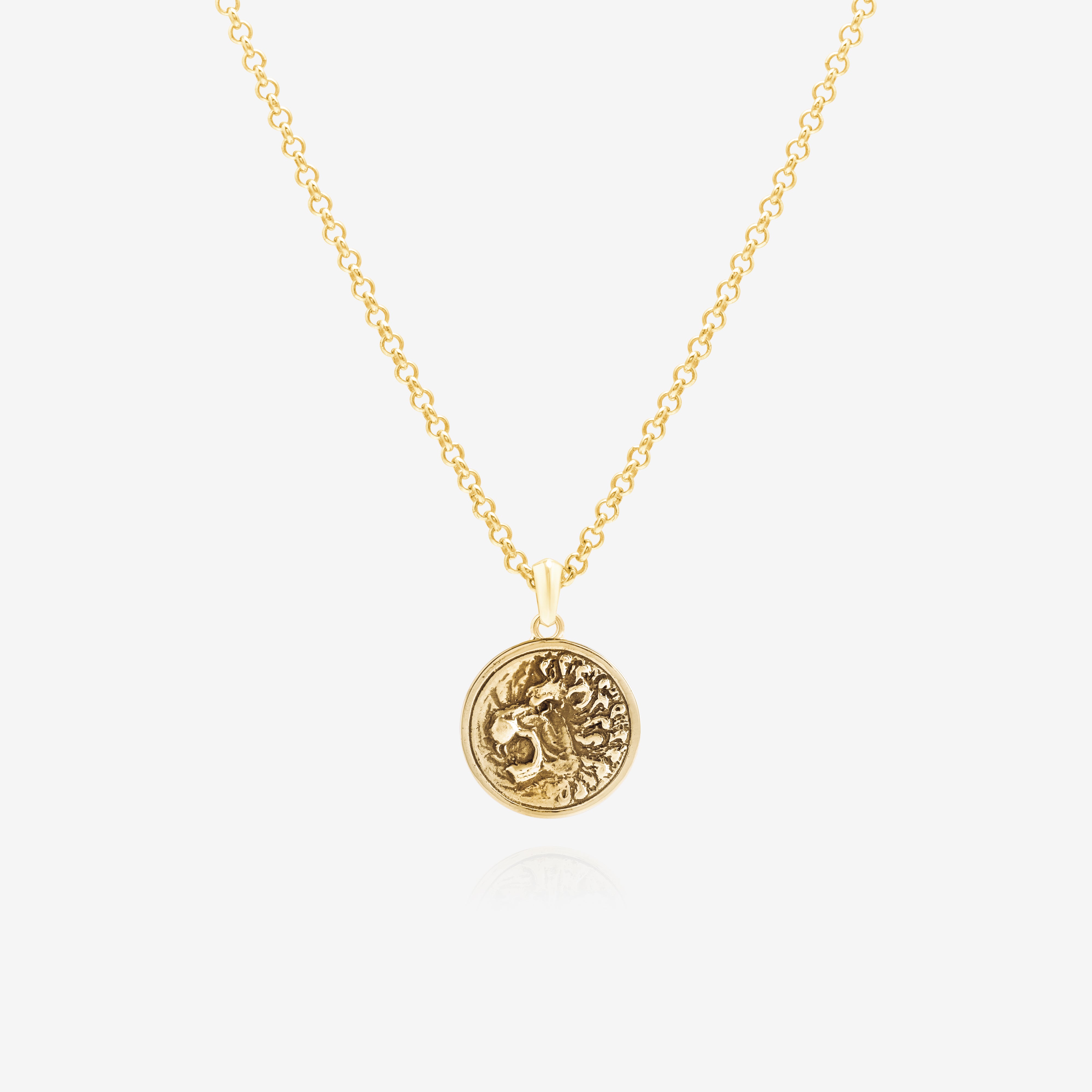 Leo zodiac sign pendant necklace in gold, unisex jewelry NIK Jewellery Canada
