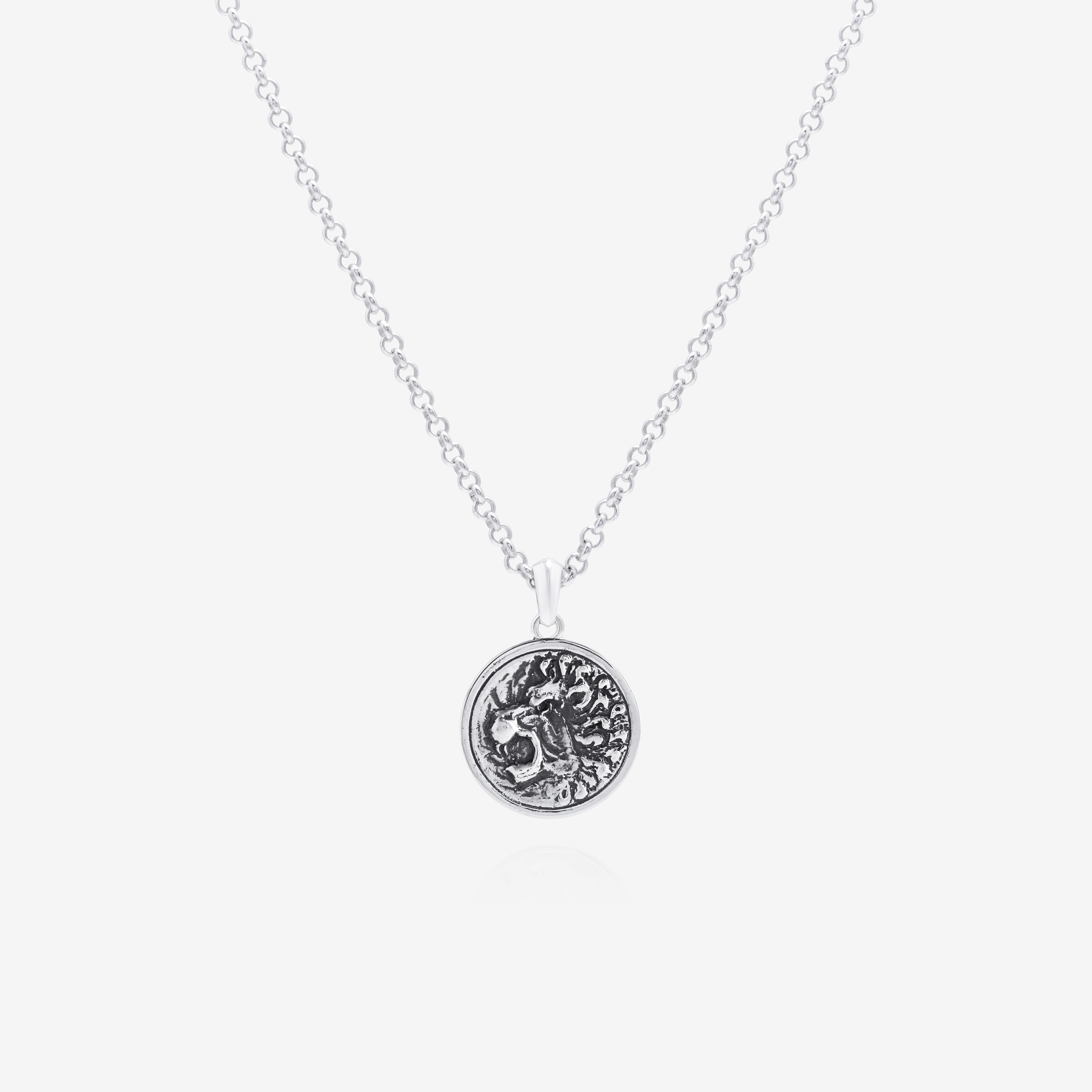 Leo zodiac sign pendant necklace in 925 sterling silver, unisex jewelry NIK Jewellery Canada