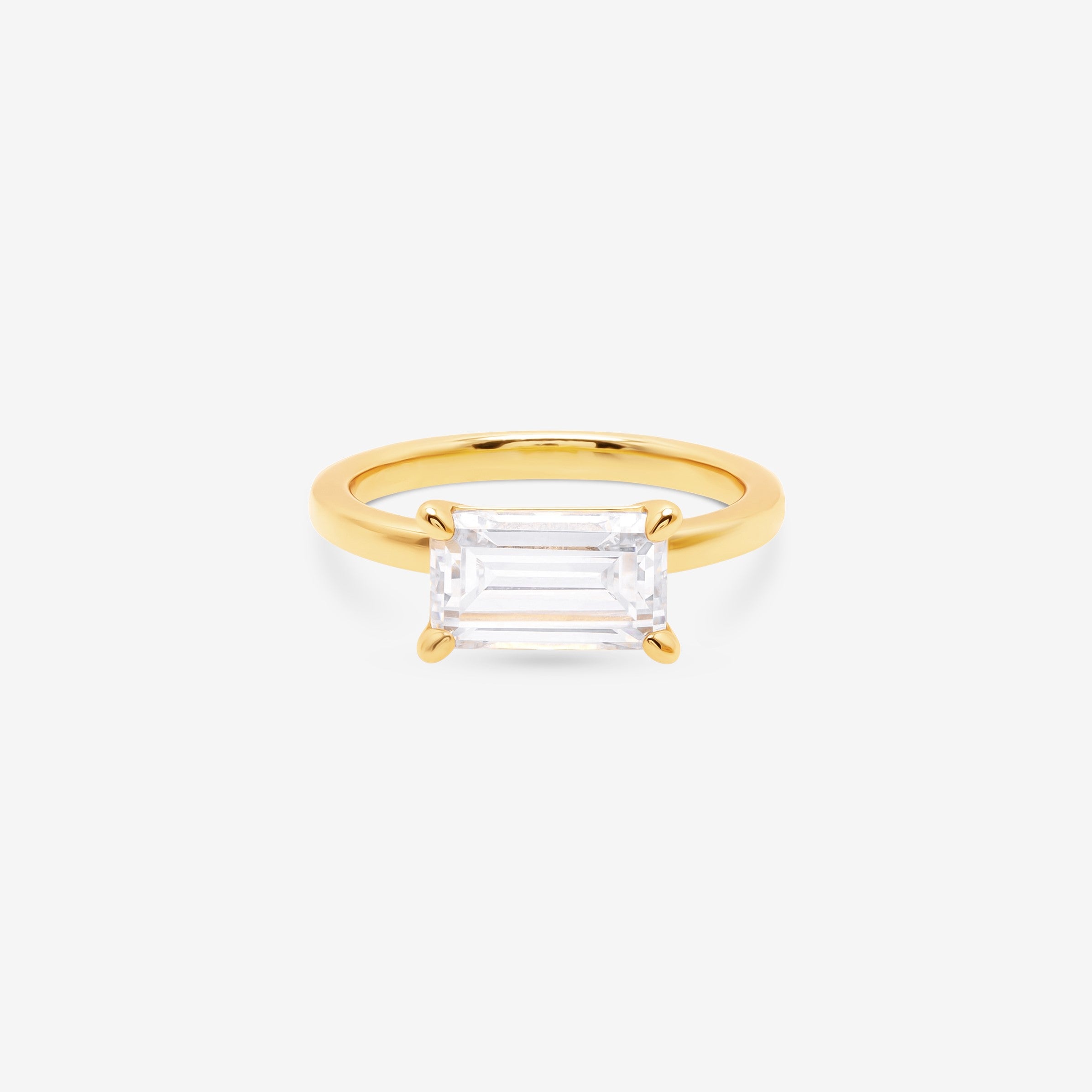 Horizon Emerald East-West Ring