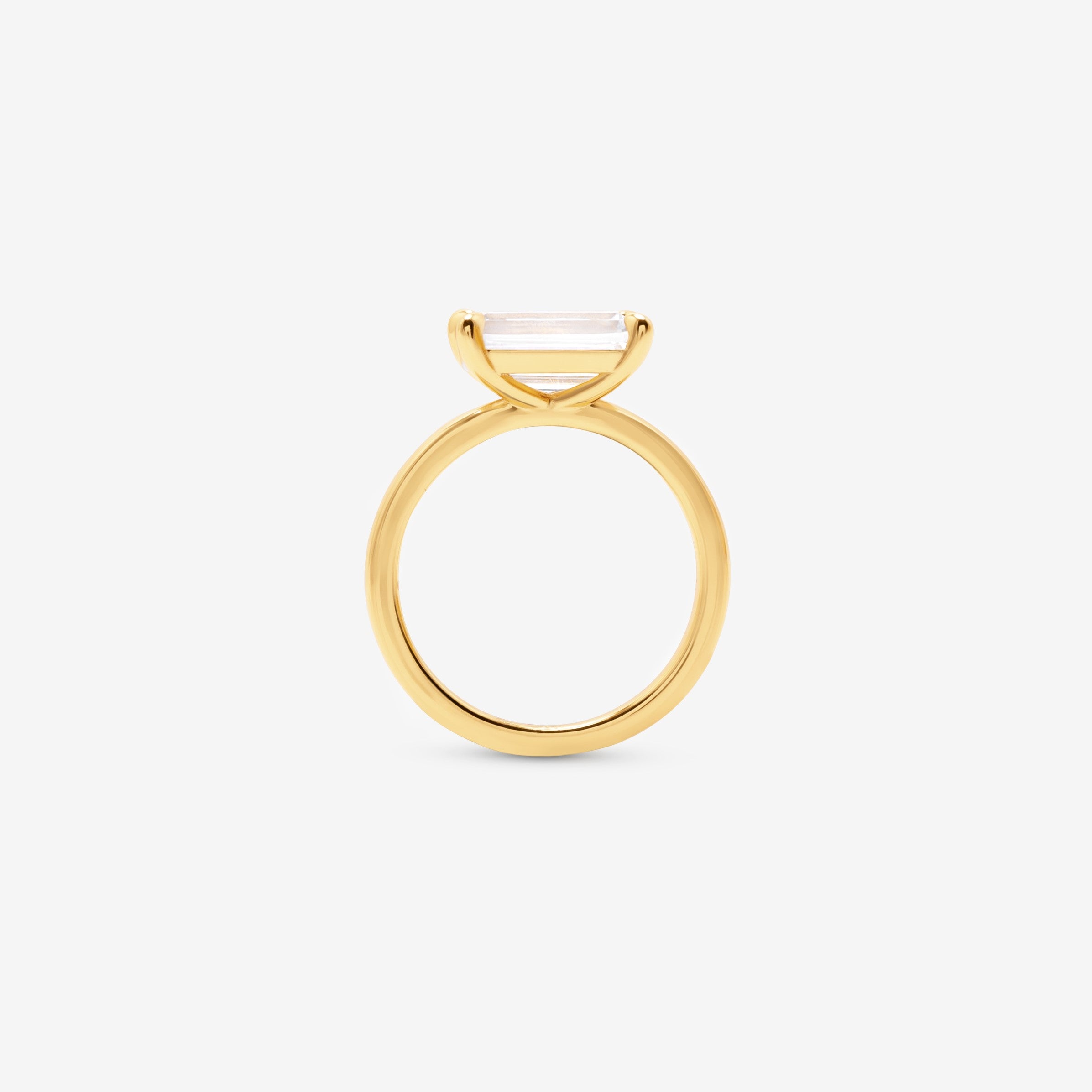 Horizon Emerald East-West Ring