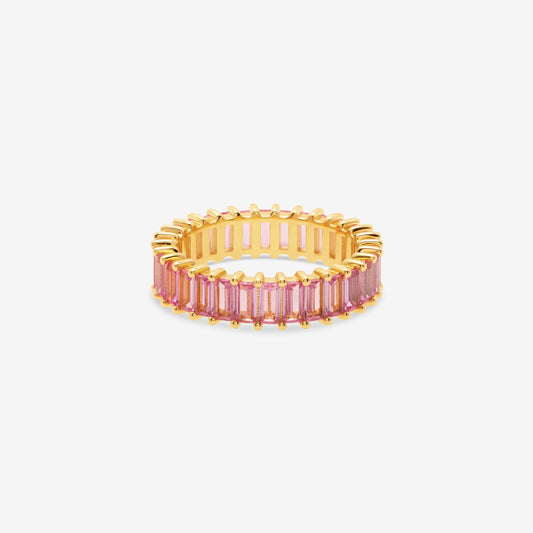 PINK BAGUETTE RING