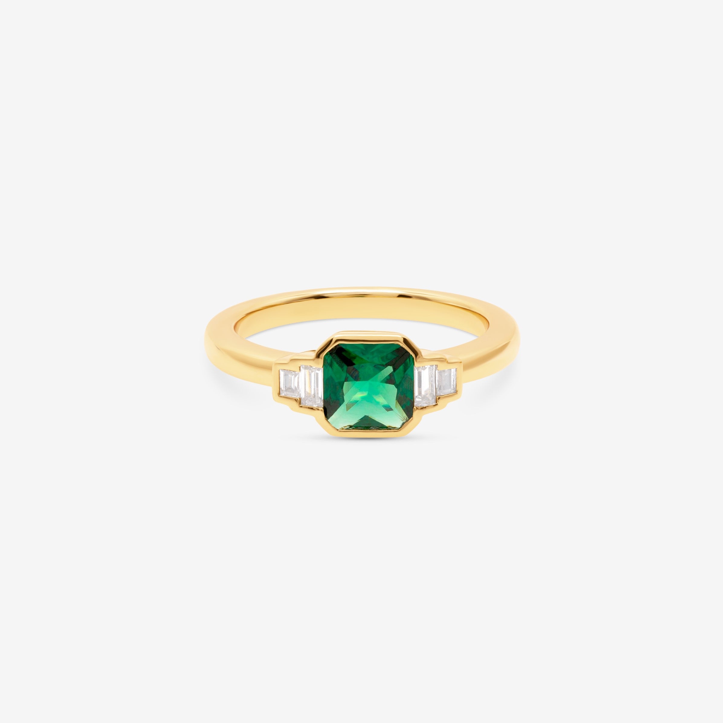 Venus Emerald Bezel Ring