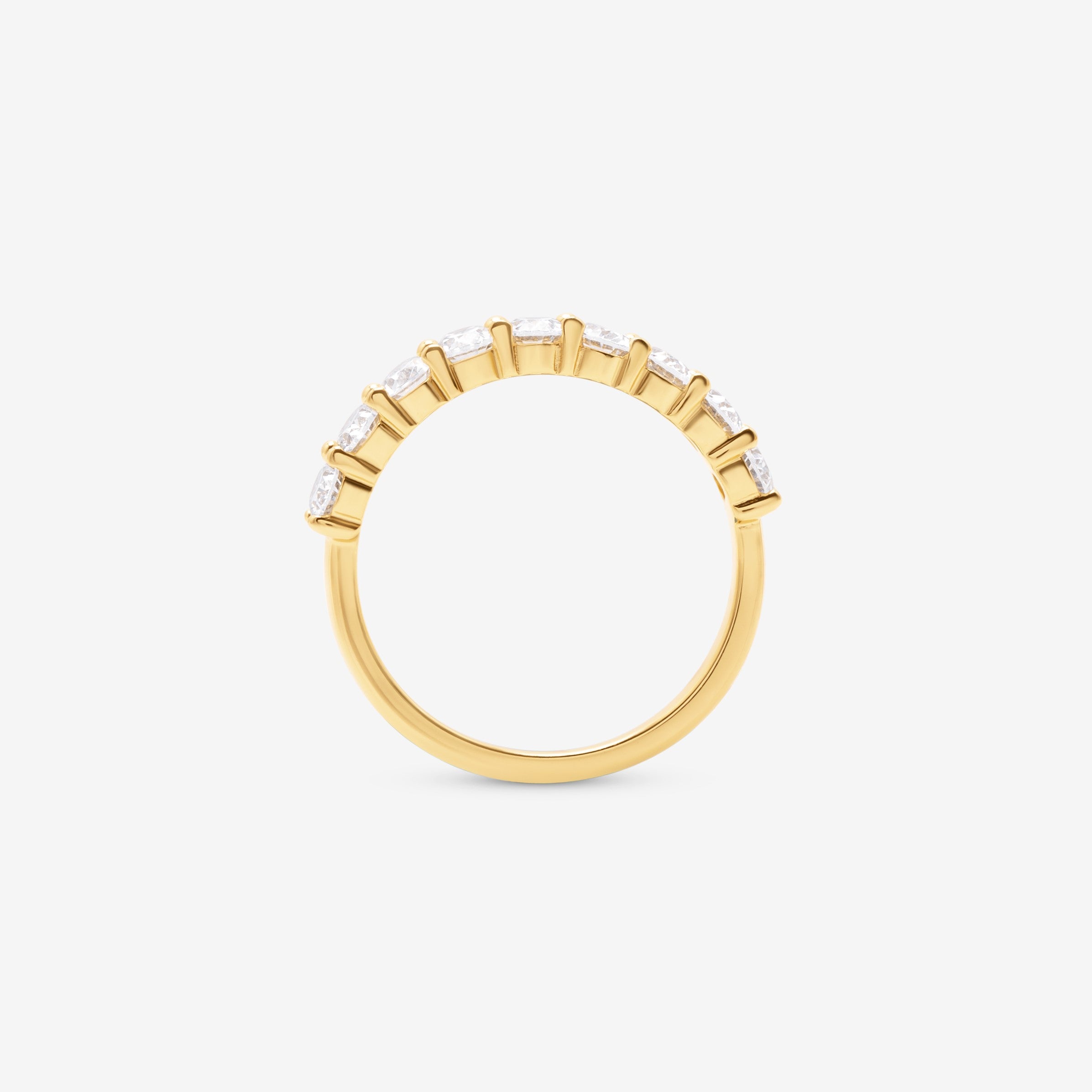 Oval Diamond Half Eternity Band