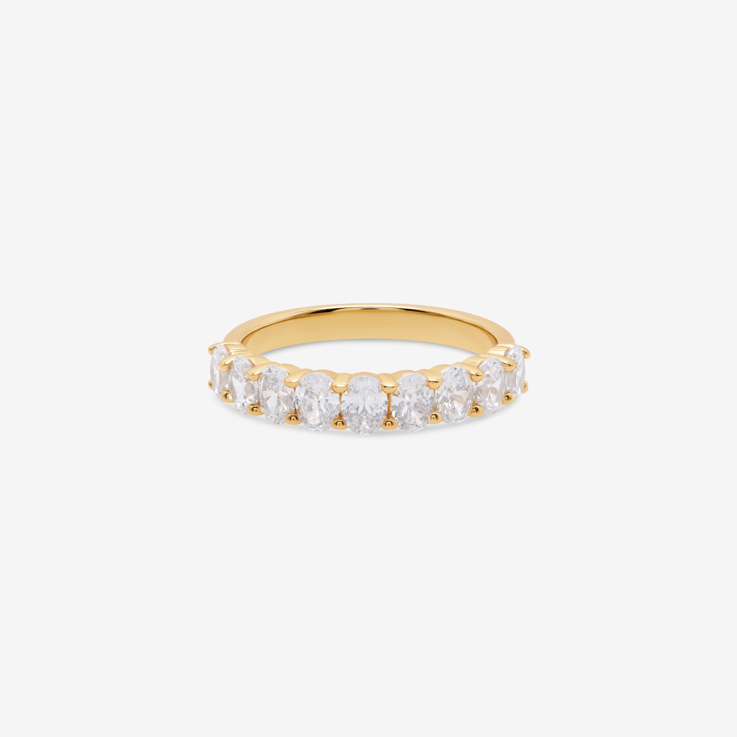 Oval Diamond Half Eternity Band
