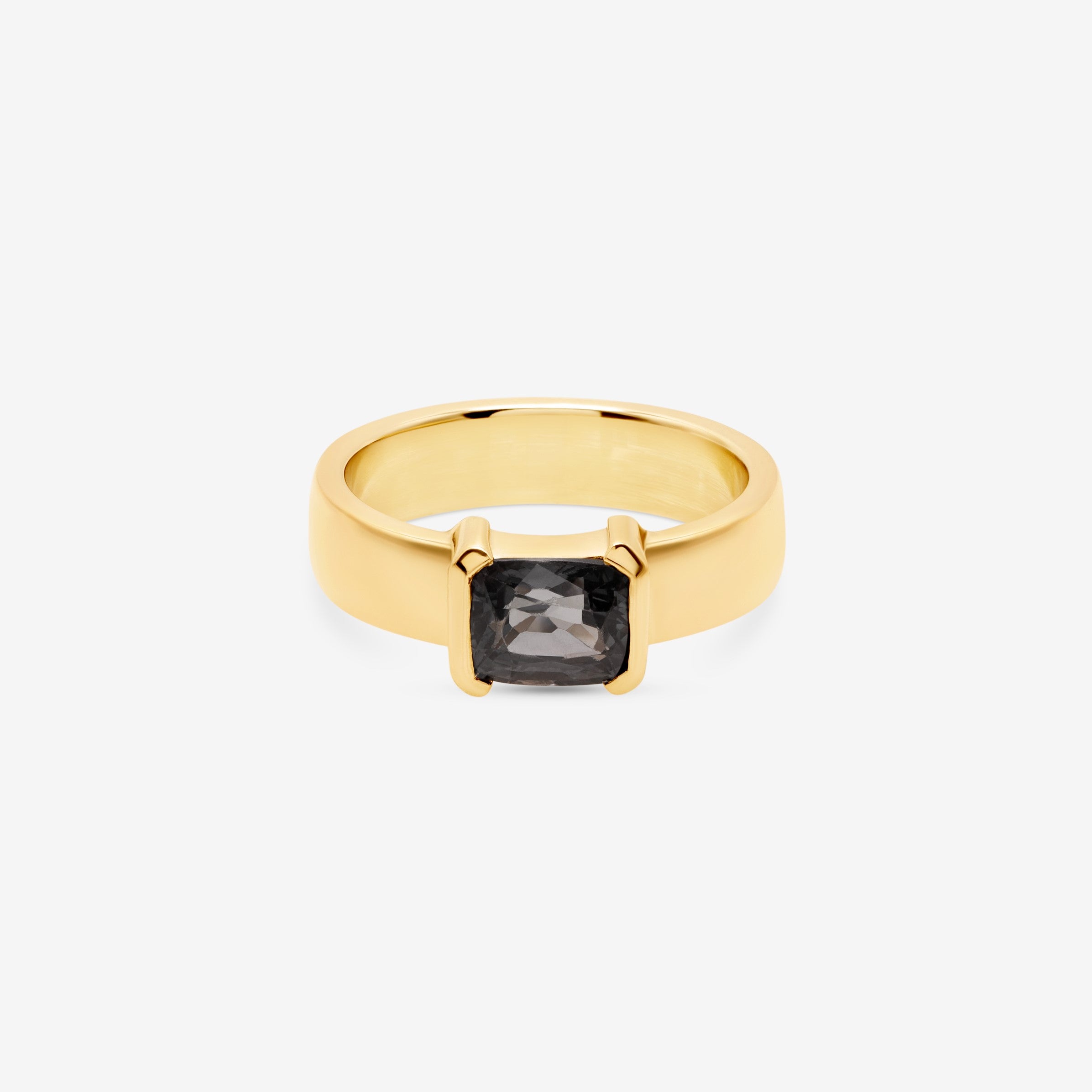 Solstice Grey Sapphire Signet Ring