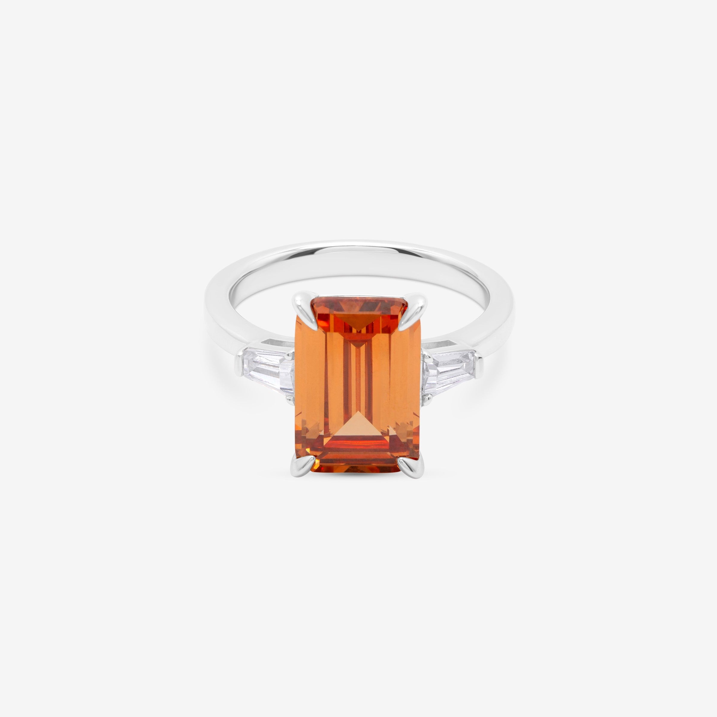 Valencia Orange Sapphire Ring