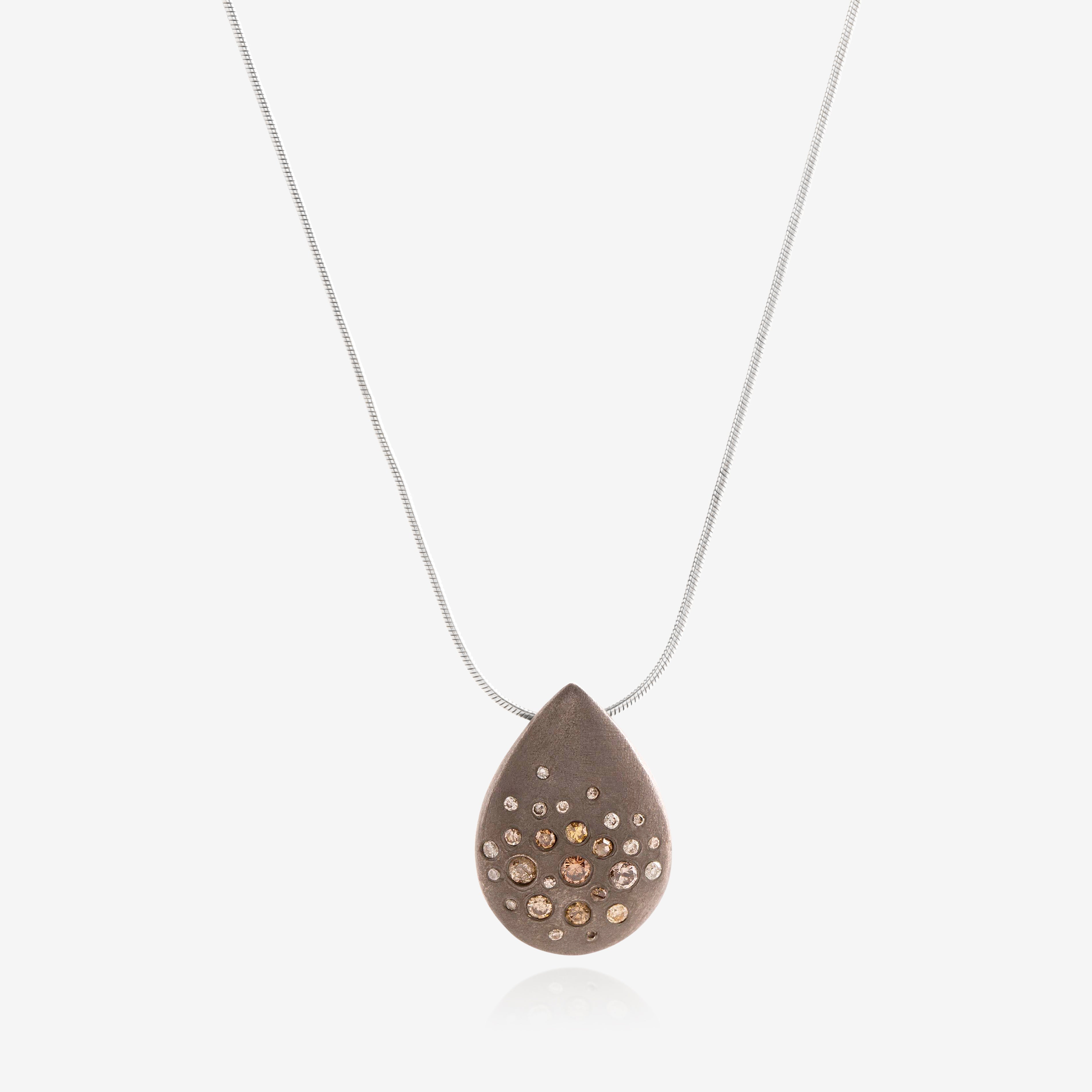 Ember Champagne Diamond Pear Pendant