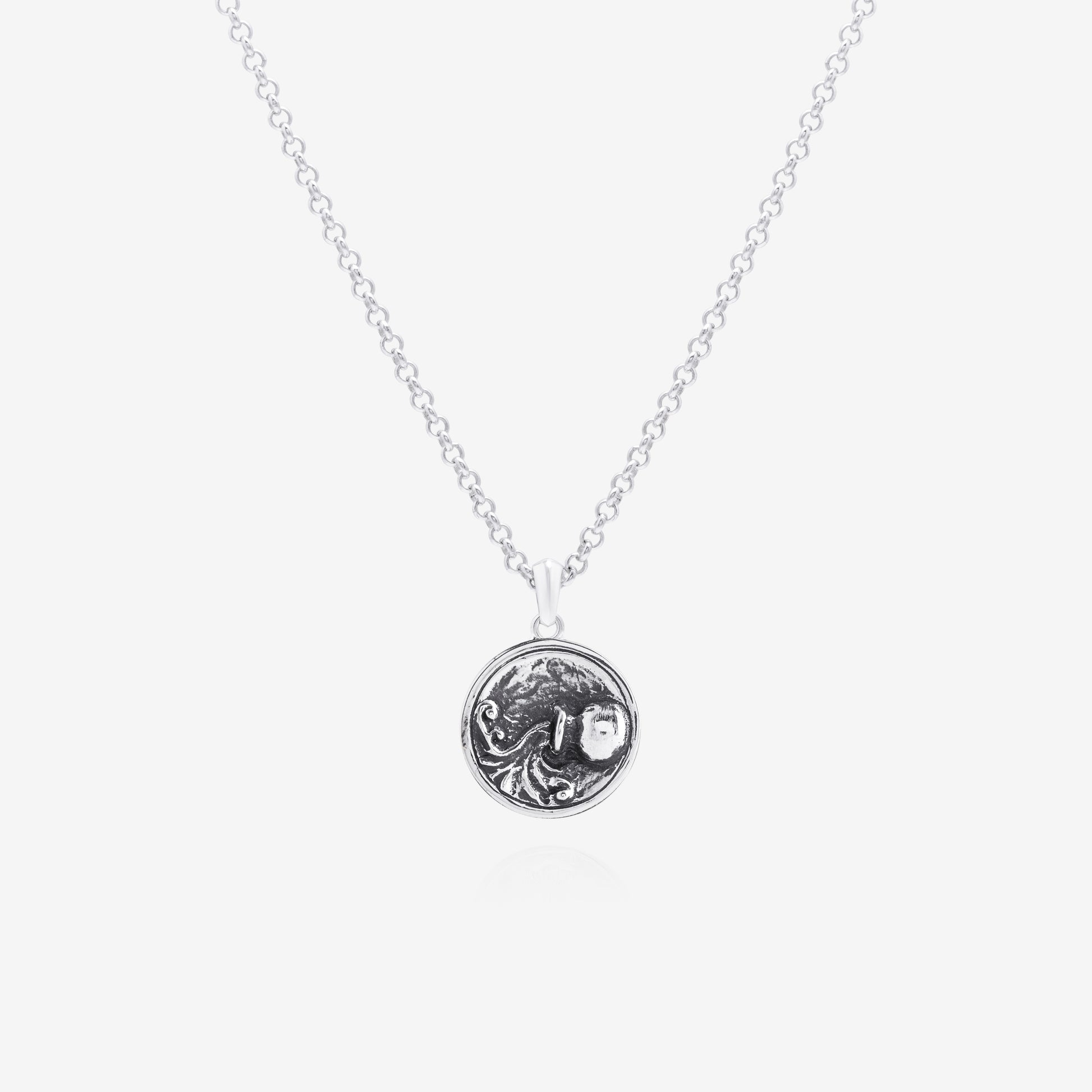Aquarius zodiac sign pendant necklace in 925 sterling silver, unisex jewelry NIK Jewellery Canada
