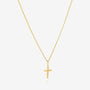 Beaded Cross pendant detail close-up in 14K gold, unisex jewelry NIK Jewellery Canada