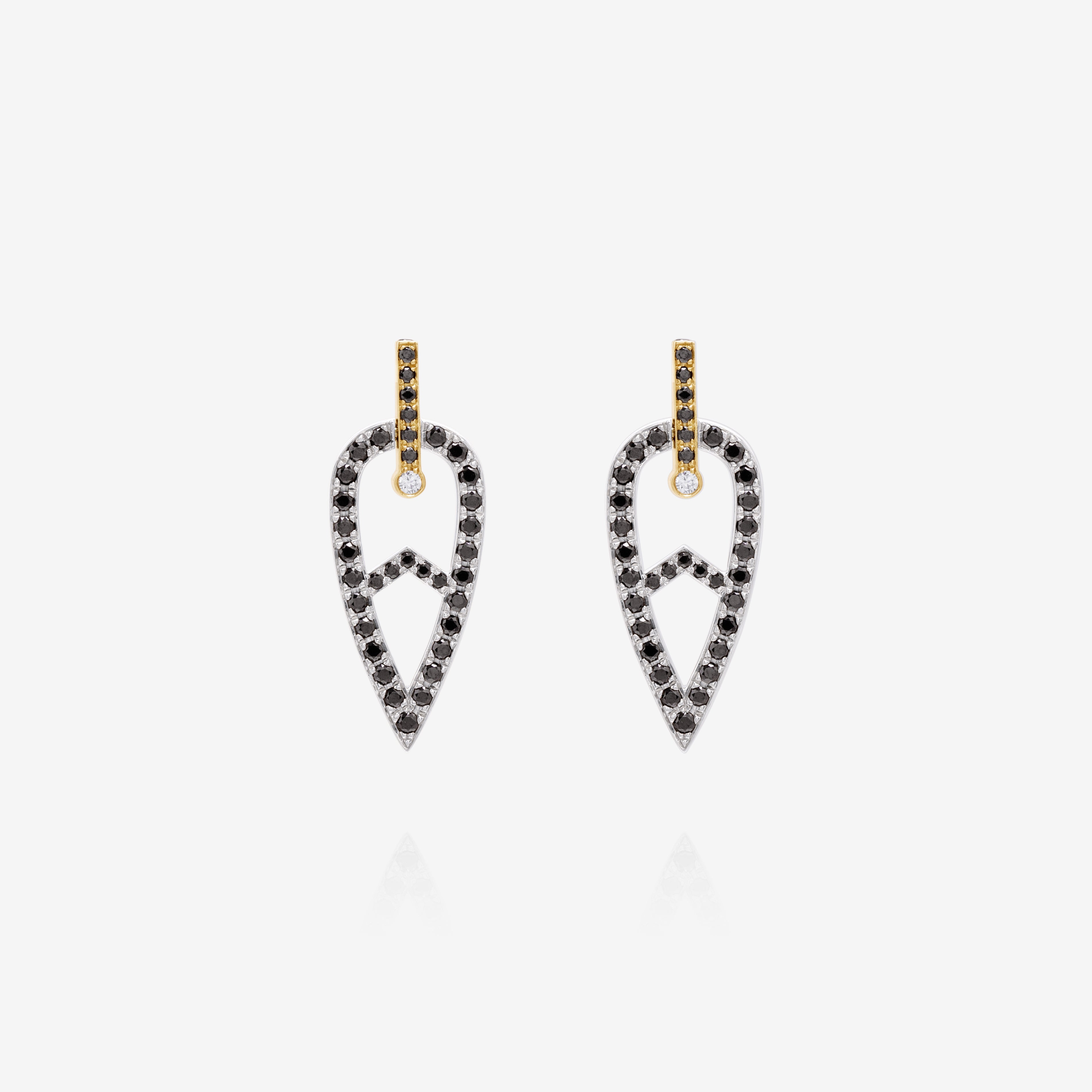 Cypress Earring drop earrings in 18k gold with lab diamonds, unisex jewelry NIK Jewellery Canada