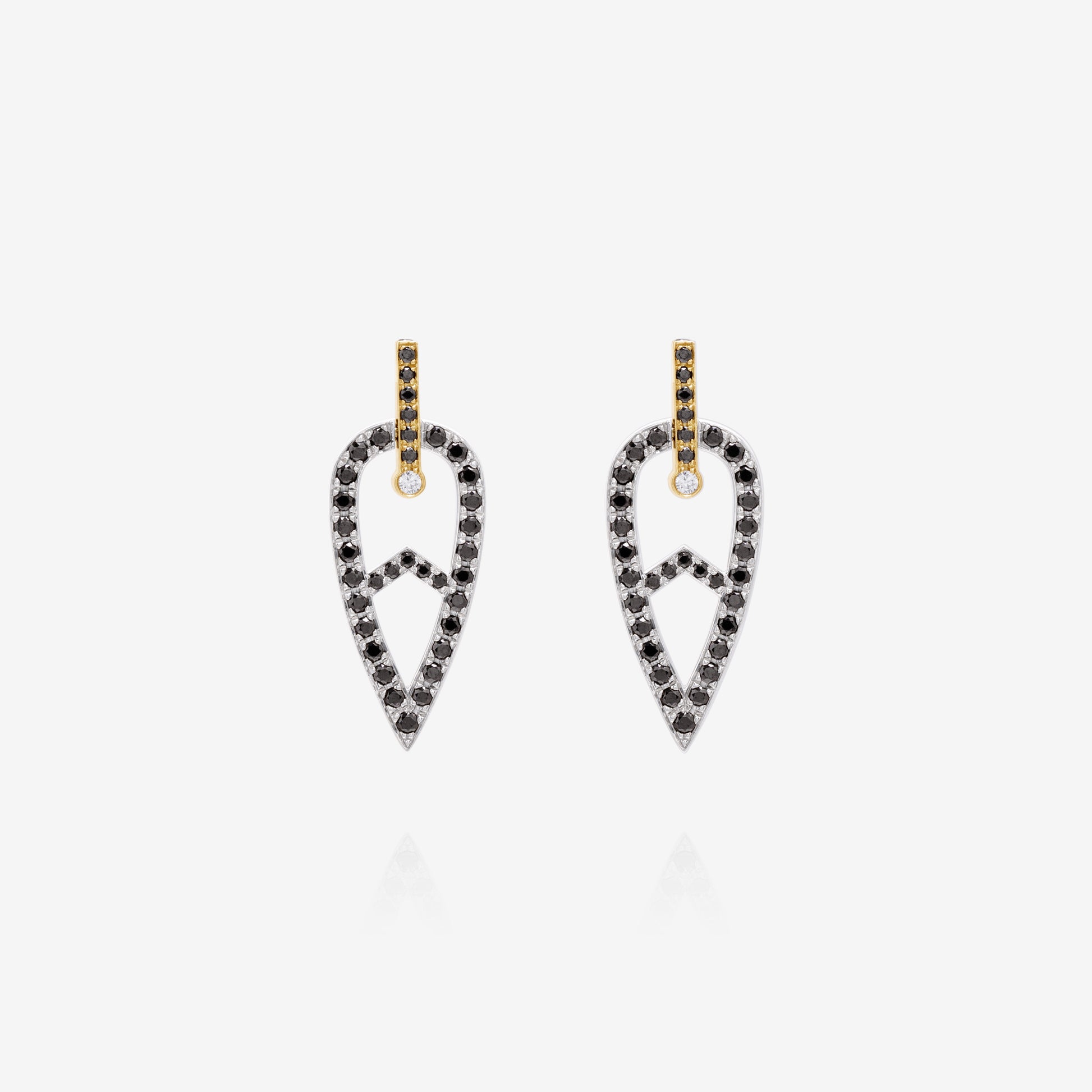 Cypress Earring drop earrings in 18k gold with lab diamonds, unisex jewelry NIK Jewellery Canada