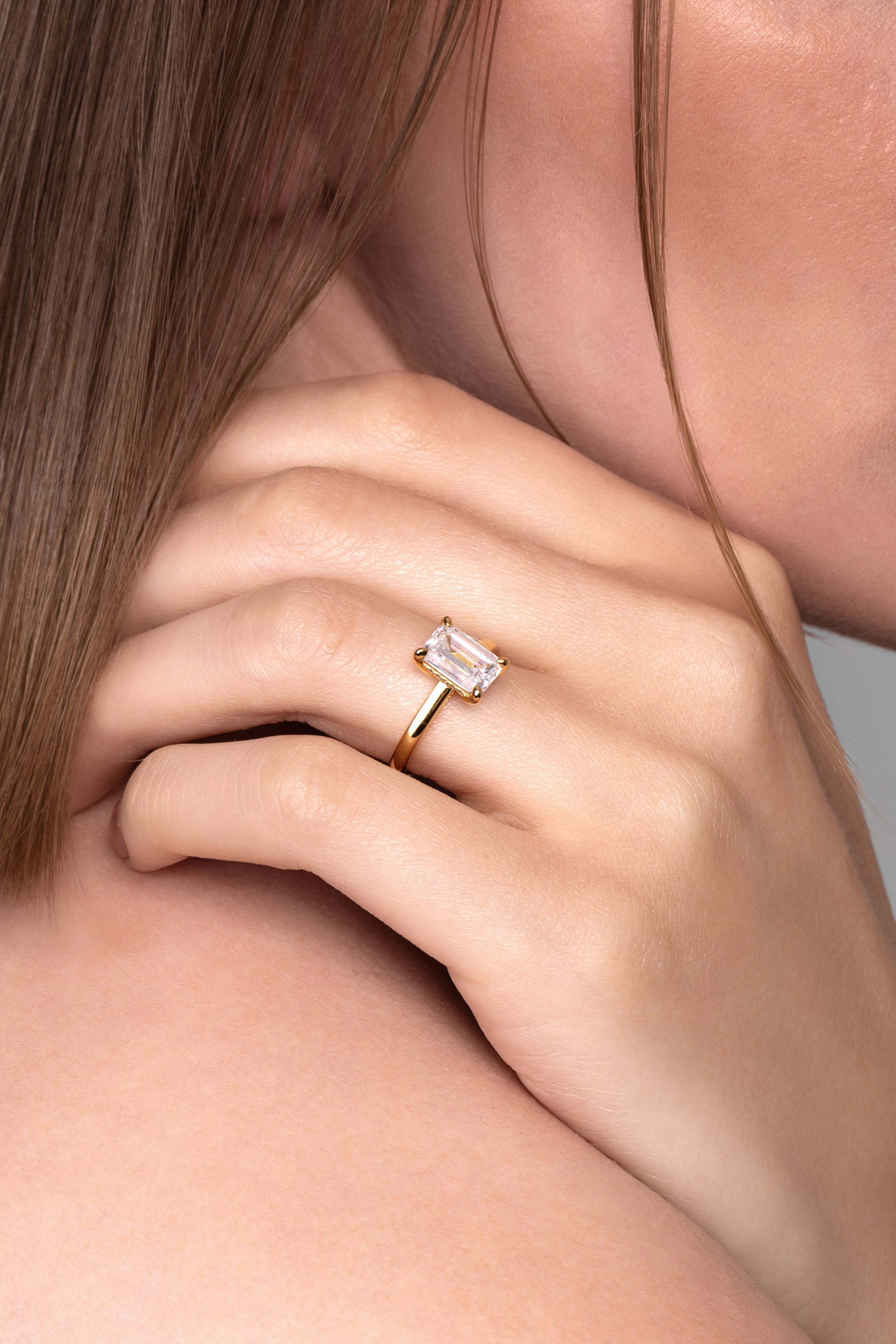 Mystique Emerald Cut Solitaire