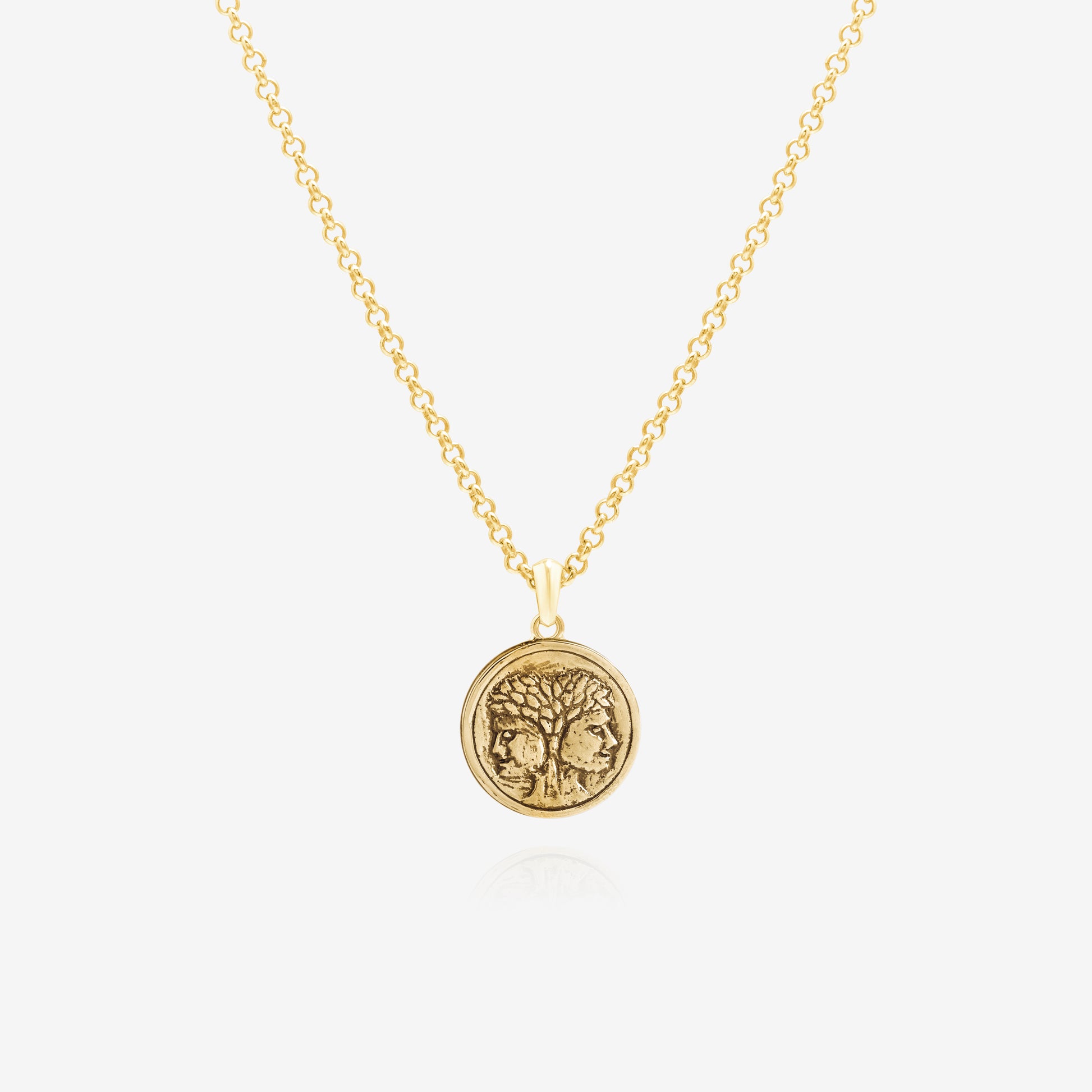 Gemini zodiac sign pendant necklace in gold, unisex jewelry NIK Jewellery Canada