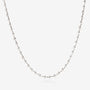 Nik Jewellery 5 mm silver ball chain necklace, full front view.