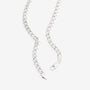 Nik Jewellery silver curb chain necklace close-up showing 7.5 mm flat interlocking links.