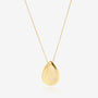Nik Jewellery Astra gold vermeil pear pendant necklace with single flush-set diamond, front view.

