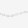 Nik Jewellery 925 sterling silver cable chain bracelet, flat lay view.