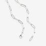 Nik Jewellery silver paperclip chain necklace close-up showing elongated 4.5 mm links.