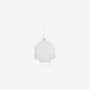 Nik Jewellery 925 sterling silver skull pendant for men, Back view showing smooth polished finish.