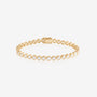 Nik Jewellery Solis 14K gold lab-grown diamond bezel tennis bracelet, full bracelet view.