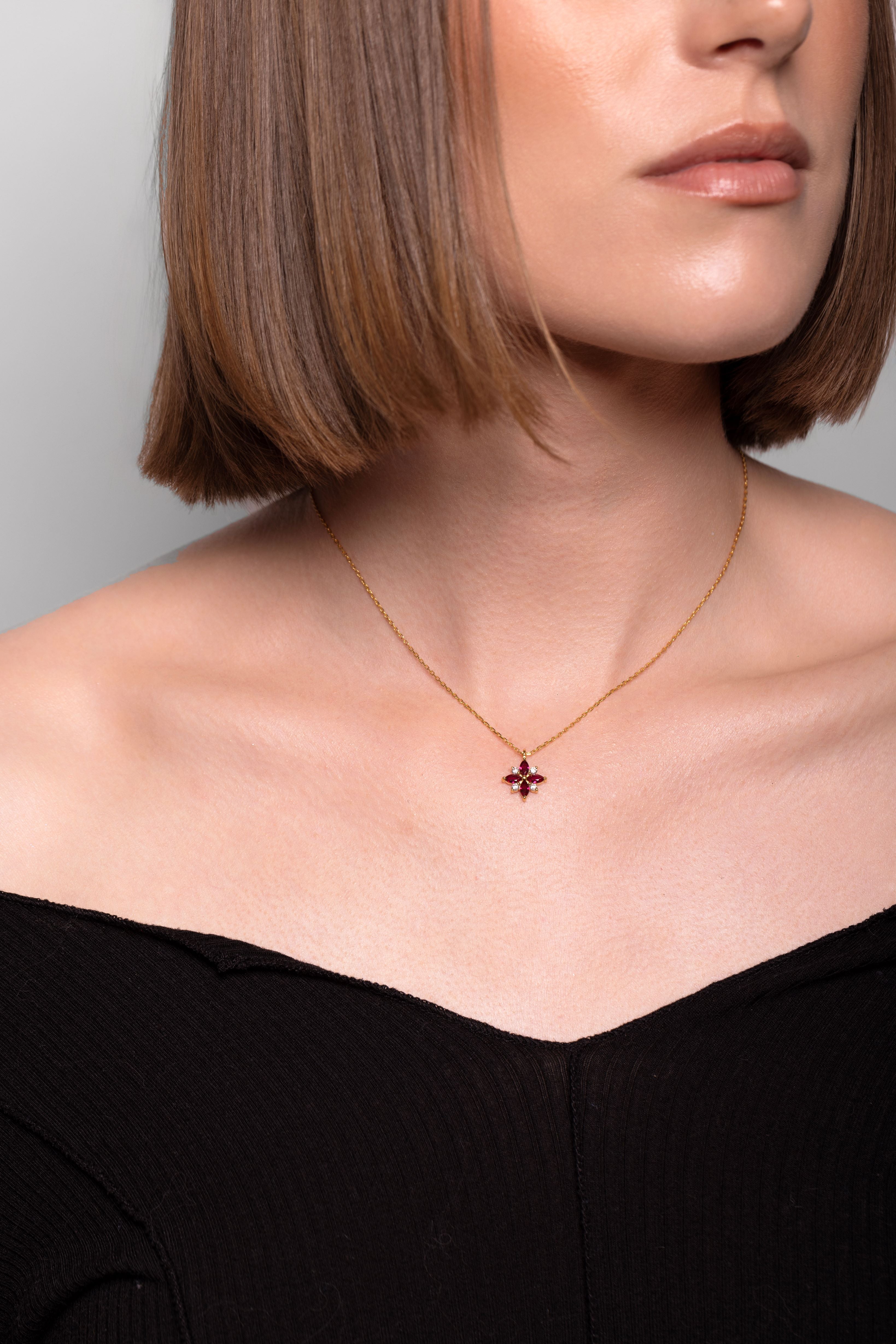 MARQUISE  RUBY PENDANT