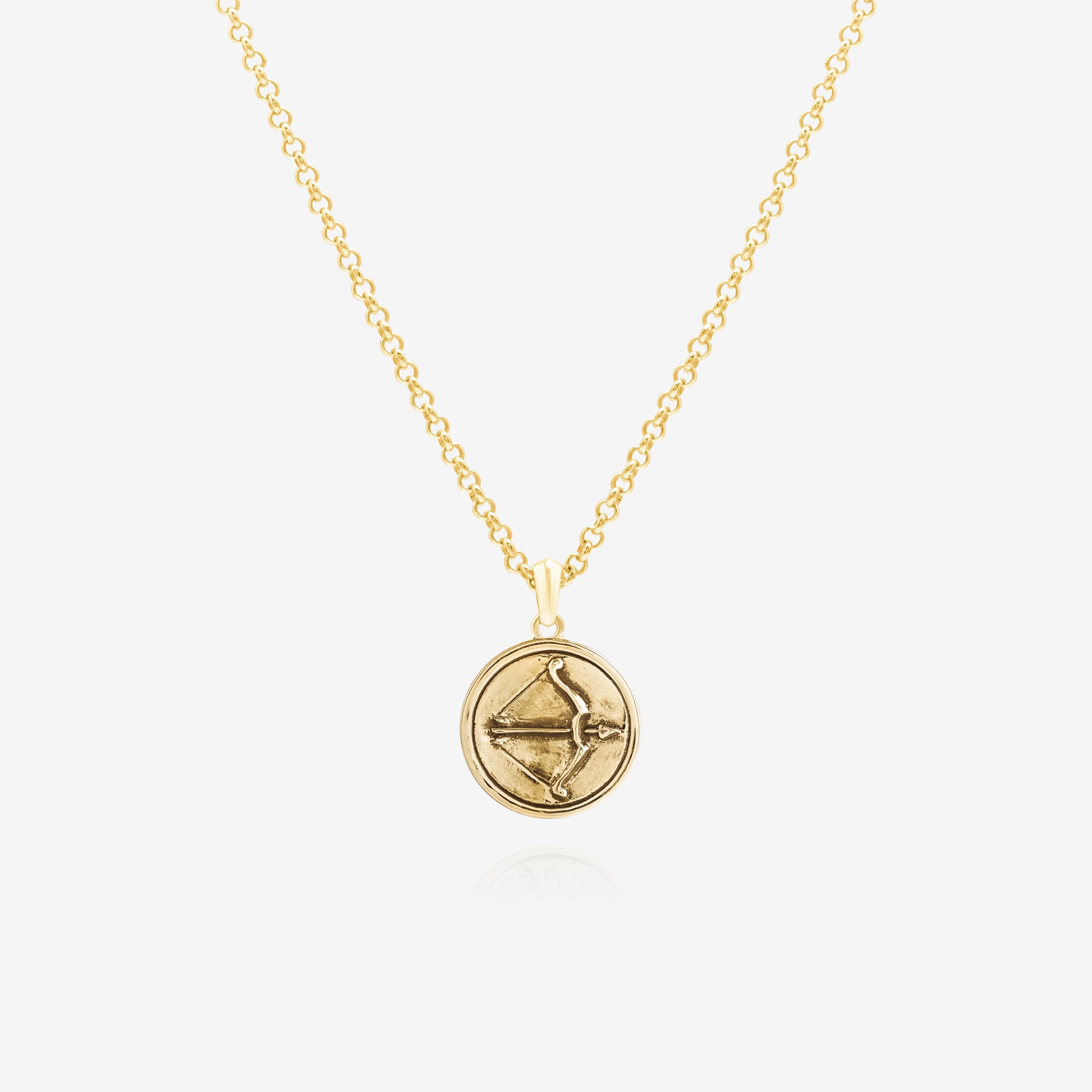 Sagittarius zodiac sign pendant necklace in gold, unisex jewelry NIK Jewellery Canada