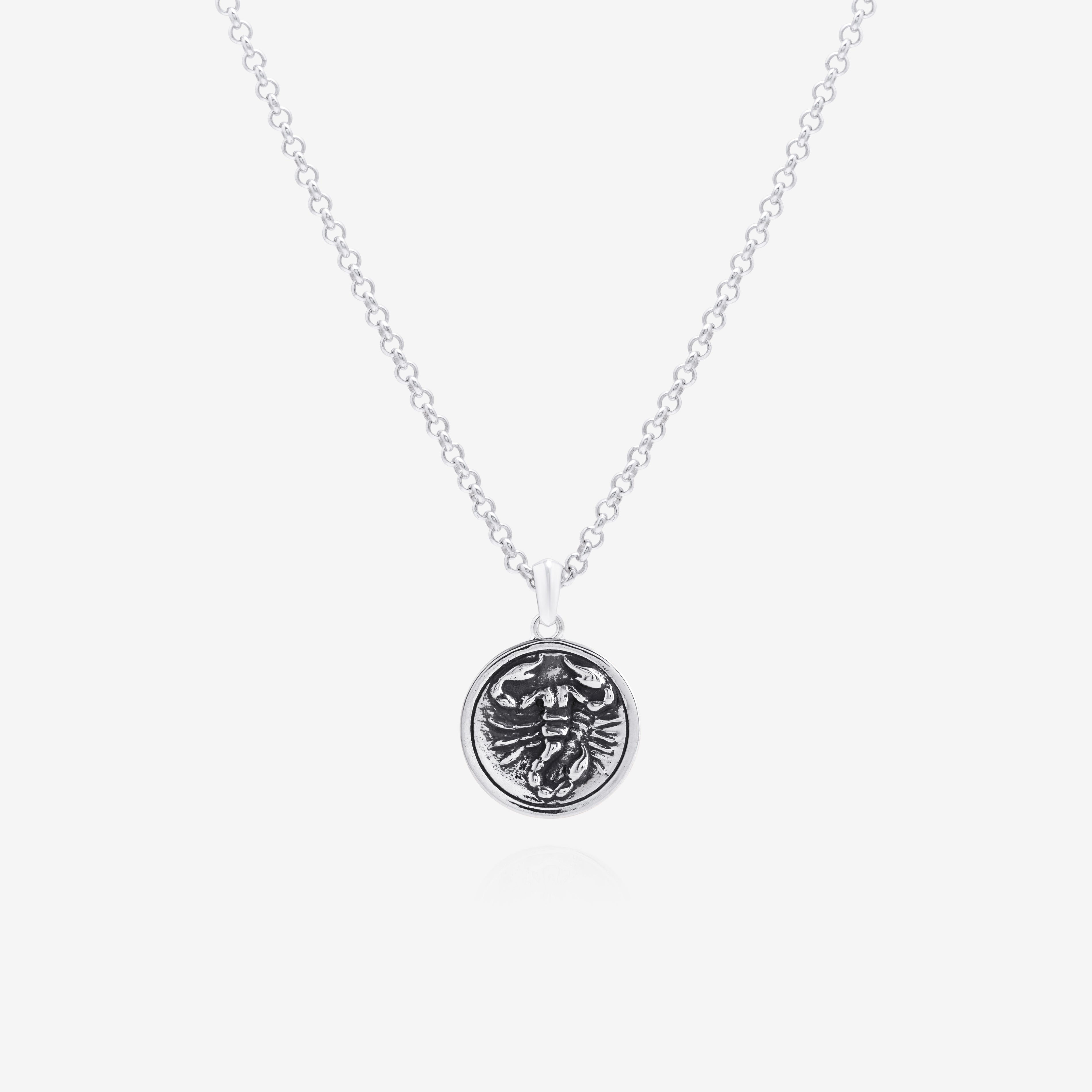 Scorpio zodiac sign pendant necklace in 925 sterling silver, unisex jewelry NIK Jewellery Canada