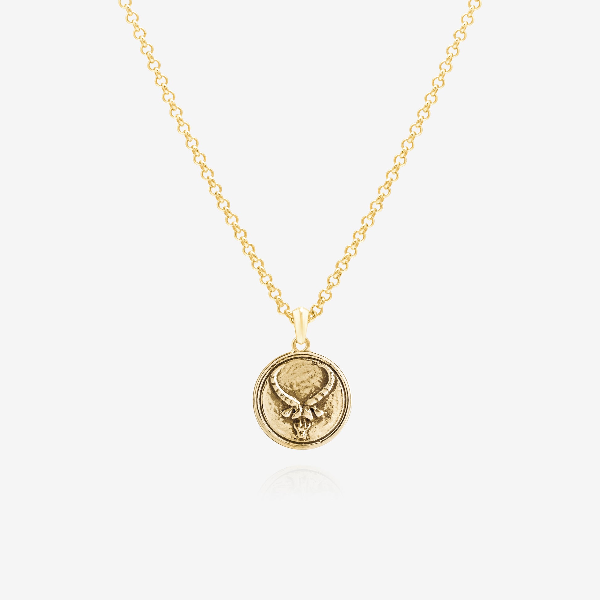 Taurus zodiac sign pendant necklace in gold, unisex jewelry NIK Jewellery Canada