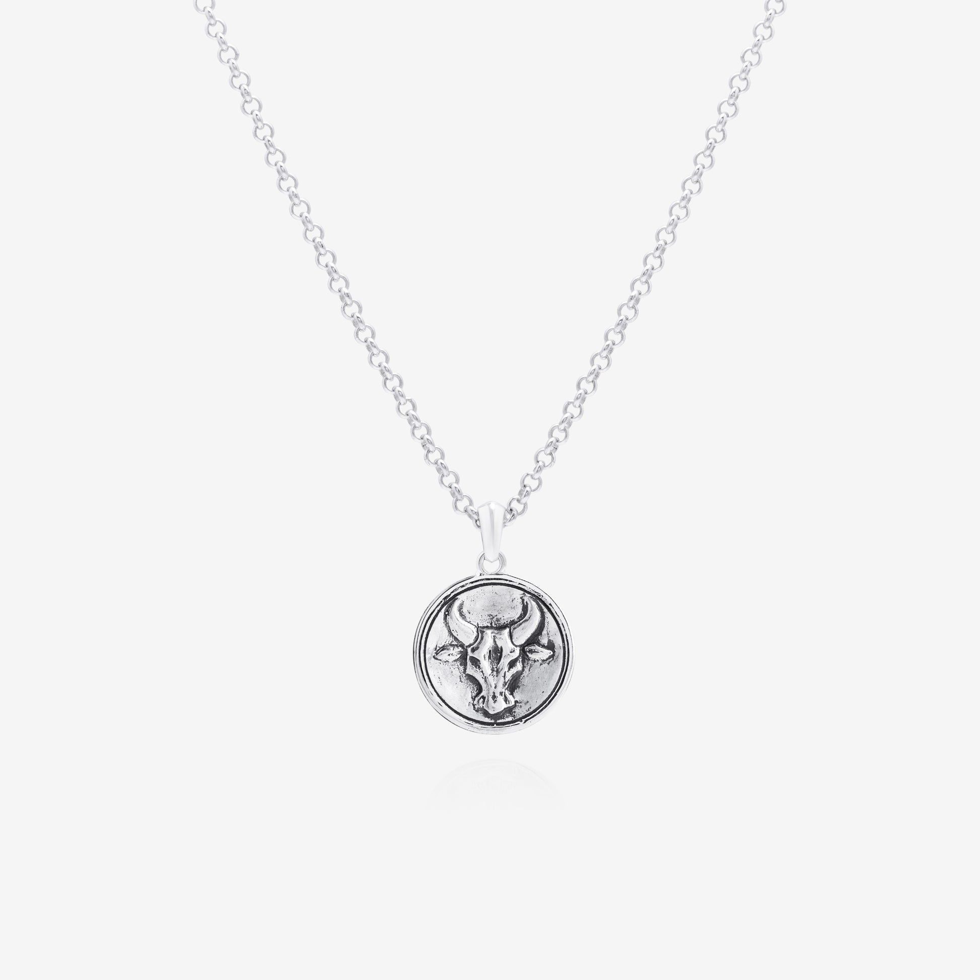 Taurus zodiac sign pendant necklace in 925 sterling silver, unisex jewelry NIK Jewellery Canada